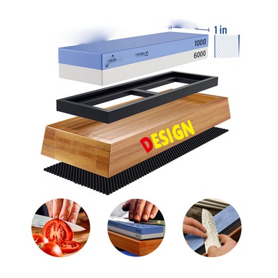 Premium Whetstone Knife Sharpening Stone 2 Side Grit 1 Knife Sharpener