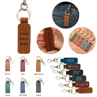 PU Leather Keychain Durable Stylish Key Holder