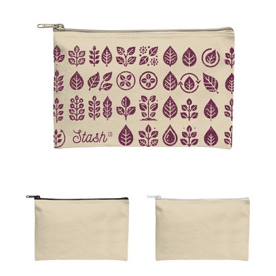 Recycled Canvas Zippered Pouch