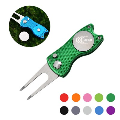 Folding Metal Golf Divot Tool