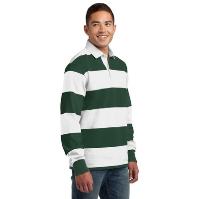 Sport-Tek Classic Long Sleeve Rugby Polo.