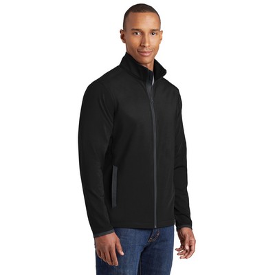 Sport-Tek Sport-Wick Stretch Contrast Full-Zip Jacket.