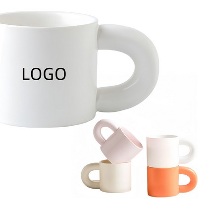11oz Comfort Grip Large Ceramic Mug for Office Convenience