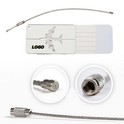 Aluminum Airplane Pattern Travel Luggage Tag
