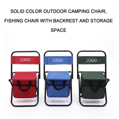 Folding Chair For Camping Fishing Bag Storage Draw Campstool