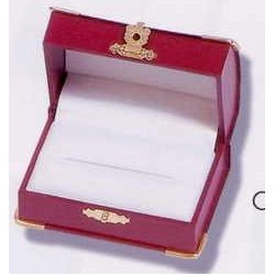 Leatherette Domed Double Ring Box