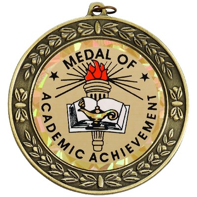 2 ¾" M Series Die Cast Medal From w/Wreath (for 2" Medallion)