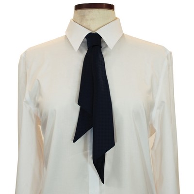 Navy Blue Beckett Tone-on-Tone Ladies Ascot