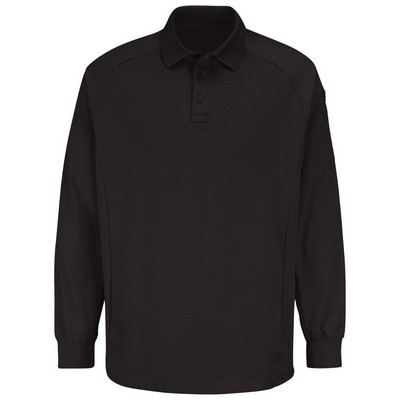 Horace Small® - New Dimension® Long Sleeve Unisex Black Polo Shirt