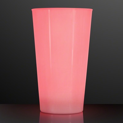 16 Oz LED Red Glow Cup Drinking Glasses - BLANK