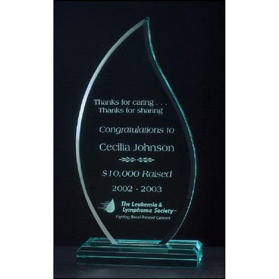 Flame Acrylic Award on Acrylic Base (4.25"x8.75")