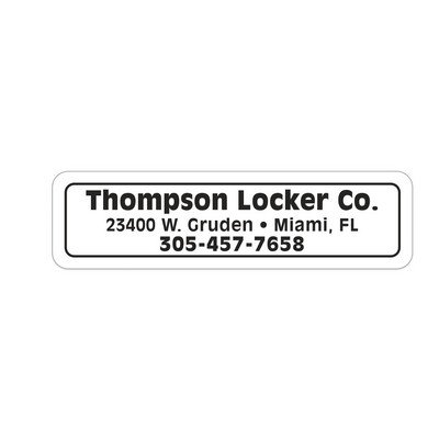 Idento® Identification Decal | Rectangle | 3/4" x 2 3/4" | White Vinyl