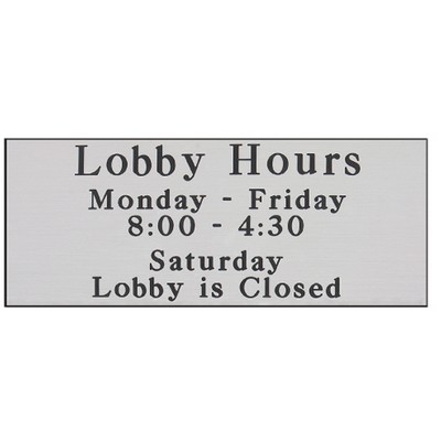 Engraved Extended Wall Holder Replacement Signs - Horizontal, 10" x 2"