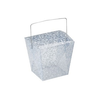 Clear Take-Out Box w/Floral Print