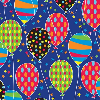 Party Balloons Wrapping Paper (24"x100')