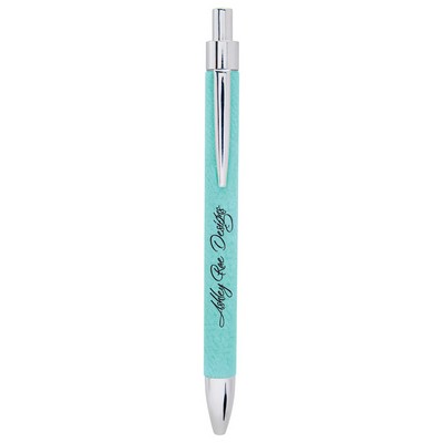 Teal Leatherette Pen