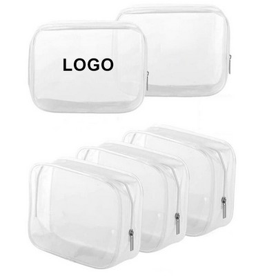 6 7/10" Clear PVC Trasparent Waterproof Cosmetic Travel Bag