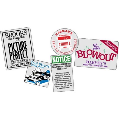 Removable Clear Decal w/Face Adhesive (11 to 17 Square Inch)