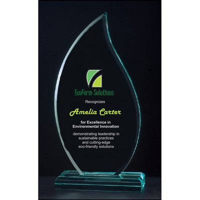 UV Printed Flame Acrylic Award on Acrylic Base (4.75"x9.75")