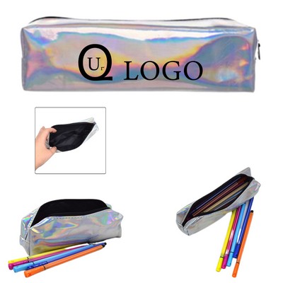 Pu Leather Pen Bag W/Inner Lining