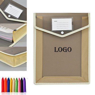 A4 Plastic Document File Folder With Label Pocket