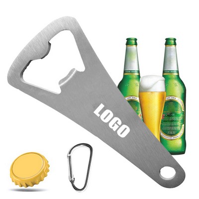 Aluminum Bottle Opener with Carabiner and Key Ring