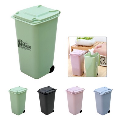 Mini Trash Can Desktop Pen Holder