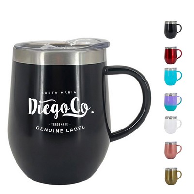 12oz Stainless Steel Vacuum Insulated Mug wiht Handle