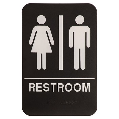 6" x 9" Unisex Accessible Restroom Sign