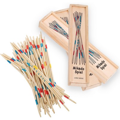 Kids Colorful Wooden Pick Up Sticks w/Easy to Carry Container MOQ100PCS