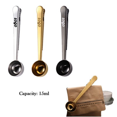 Stainless Steel Measuring Spoon with Coffee Bag Clip