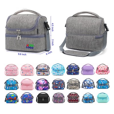 Double Decker Cooler Insulated Lunch Bag