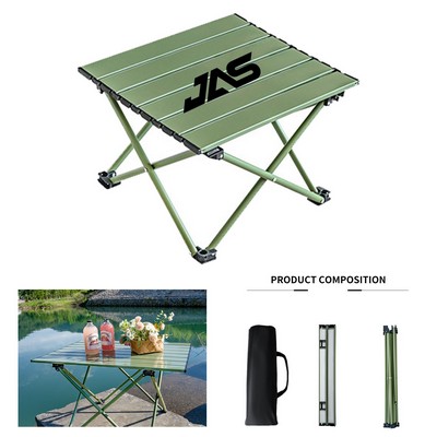 Small-sized Portable Carbon Steel Alloy Folding Table W/ Storage Bag