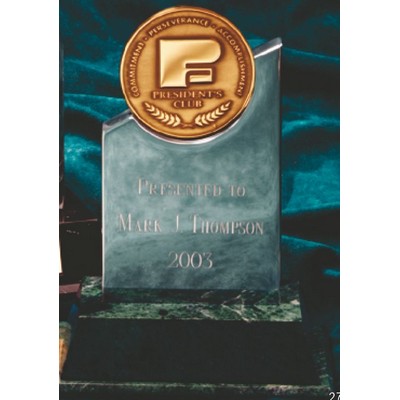 Firenze Angled Pedestal Award for Top Mount Medallion w/ Marble Base
