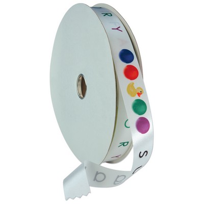 1" Custom Printed 100 Yard Multicolor Ribbon Roll