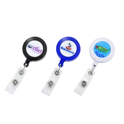 Round Badge Holder w/Retractable Cord
