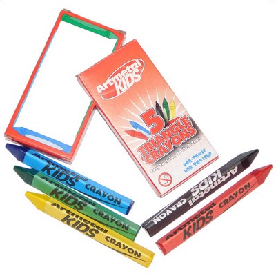 5 Pack Triangle Crayons