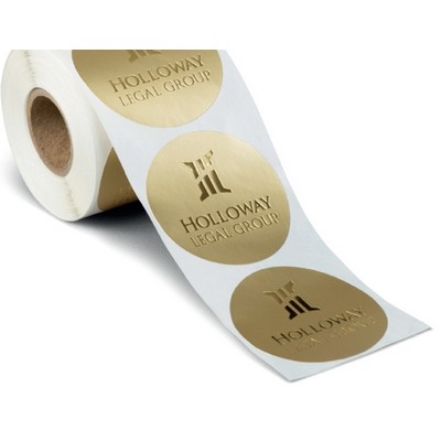 FasTurn® Foil Stamp/Embossed Circle Shaped Labels (3")