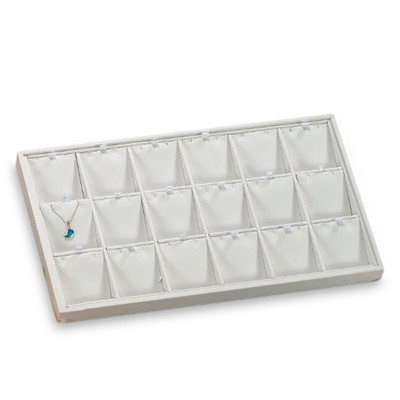 White Leatherette 18 Pendant Tray