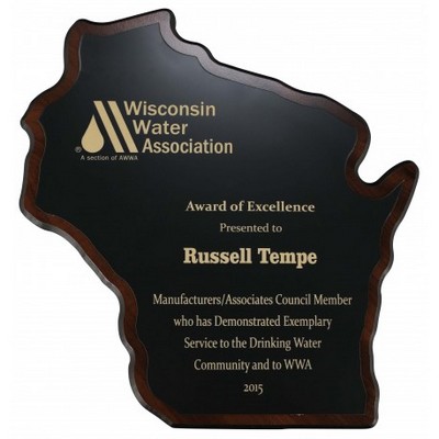 Wisconsin Shape Plaque (11½" x 12")