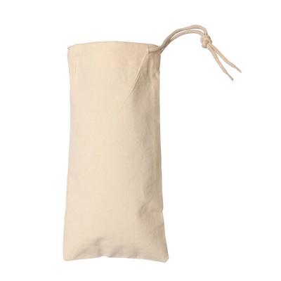 Cotton Canvas Drawstring Wine Tote Bag - blank (6.25" x 13")