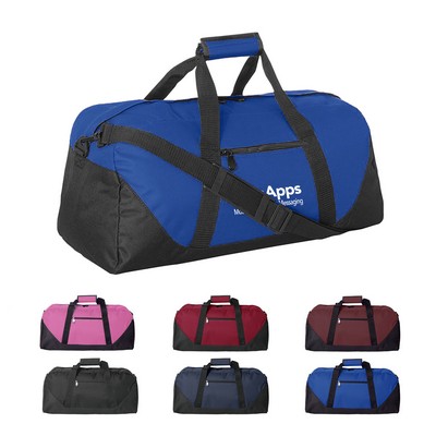 600D Contrasting Black Bottom Duffle