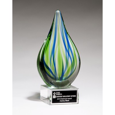 Blue and Green Art Glass