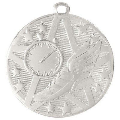 2" Silver Superstar Track Medal