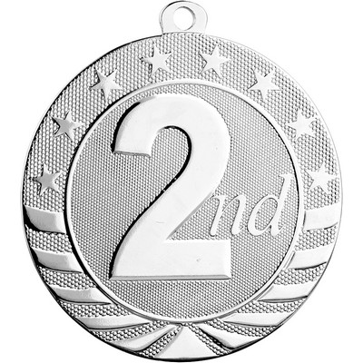 2 3/4" Starbrite Second Place Medal