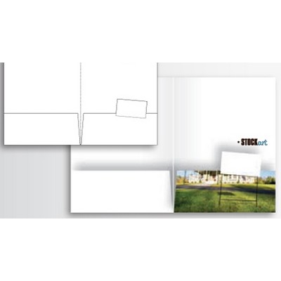 Sculptured Pockets® Folder w/Rectangular Angled Tab