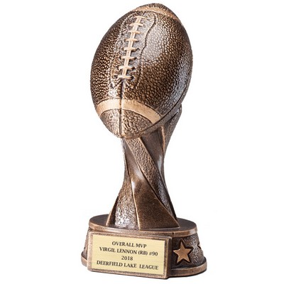7 ¼" Antique Bronze Resin Football Trophy
