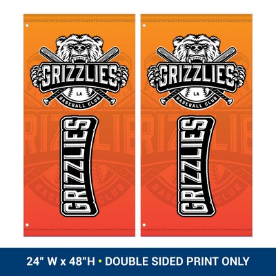 24" W x 48" H Avenue Banner - Double Sided Print Only - Made in the USA