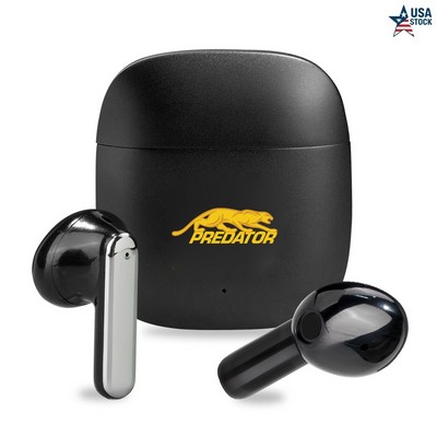 PulsePods Black Metal Earbuds With Deep Bass