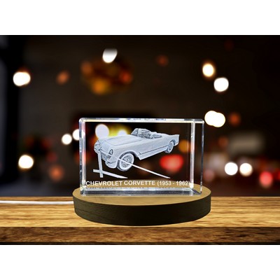 American Legend: Chevrolet Corvette (1953-1962) - 3D Engraved Crystal Tribute